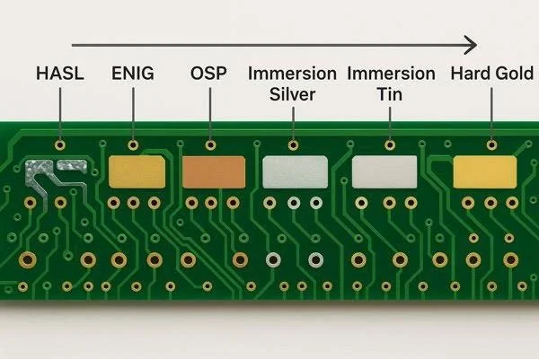 پوشش نهایی برد مدار چاپی (PCB Surface Finish)